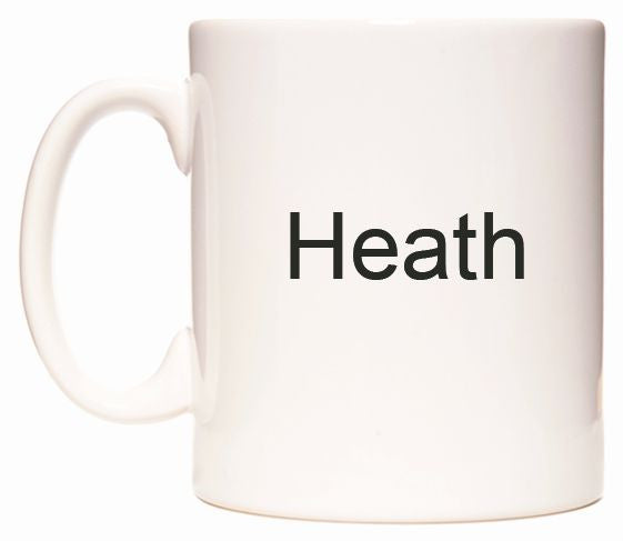 This mug features Heath