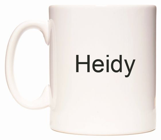 This mug features Heidy