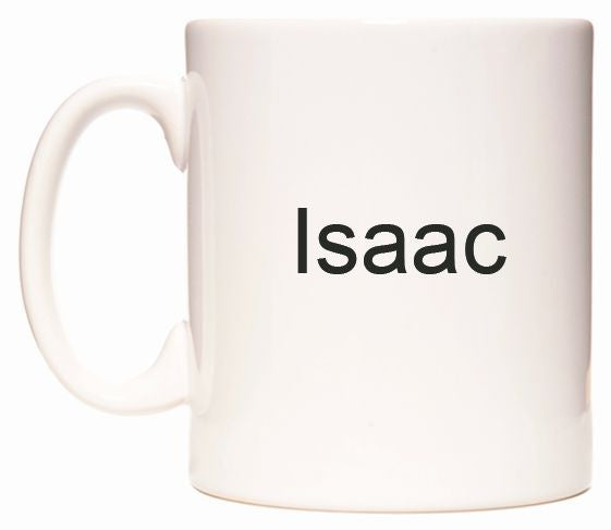 This mug features Isaac
