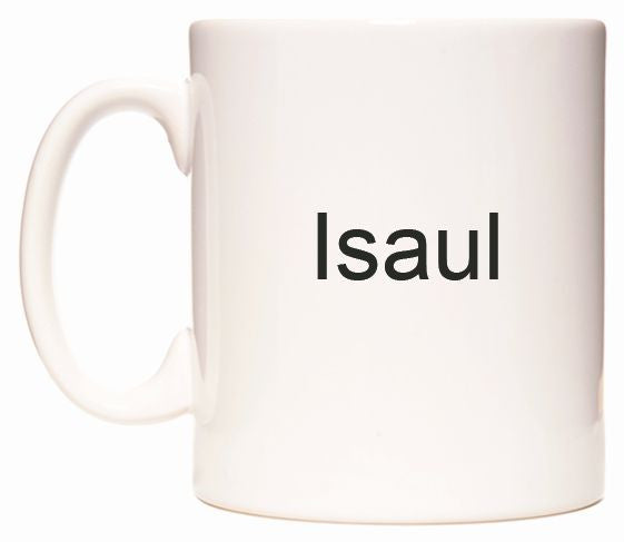 This mug features Isaul
