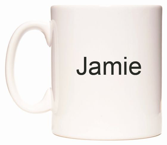 This mug features Jamie