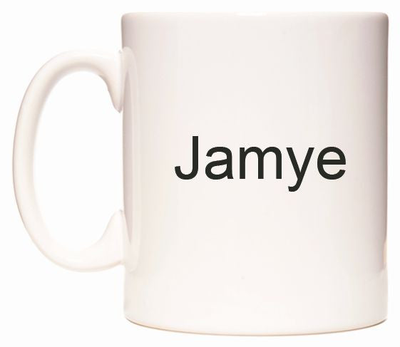 This mug features Jamye