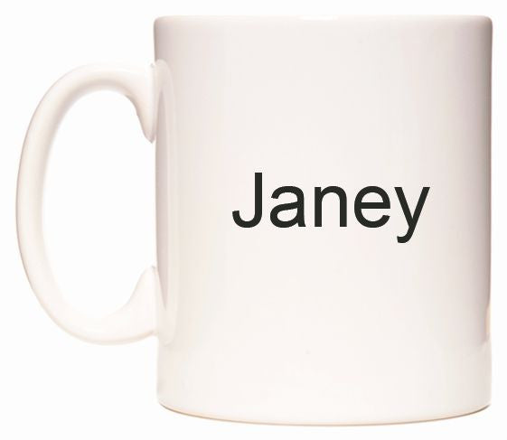 This mug features Janey