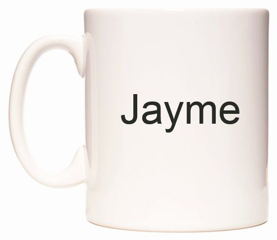 This mug features Jayme