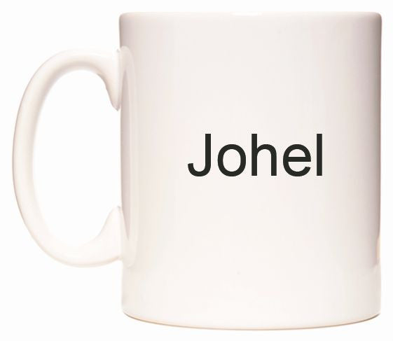This mug features Johel
