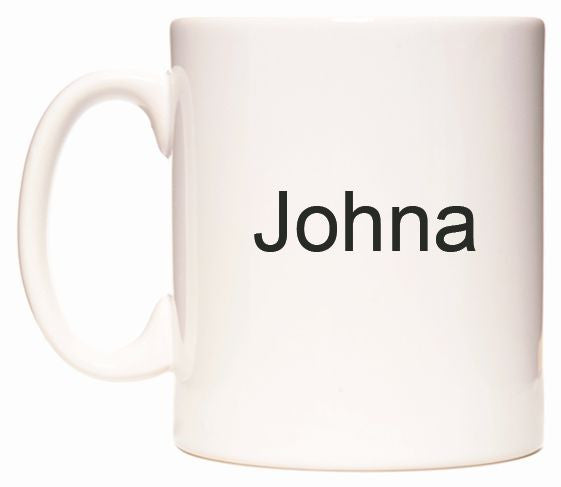 This mug features Johna