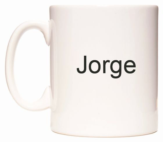 This mug features Jorge