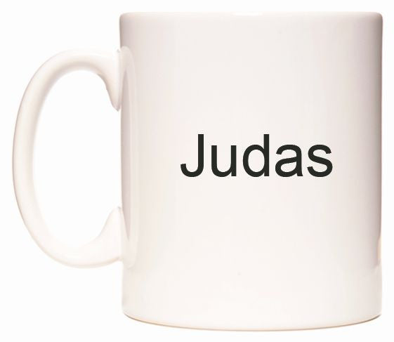 This mug features Judas