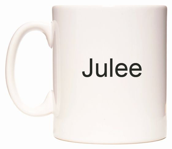 This mug features Julee