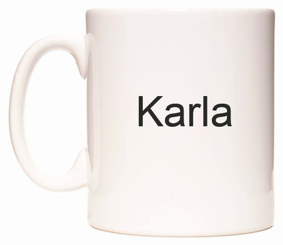This mug features Karla