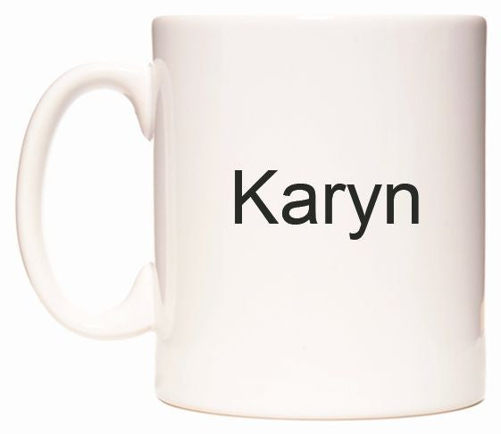 This mug features Karyn