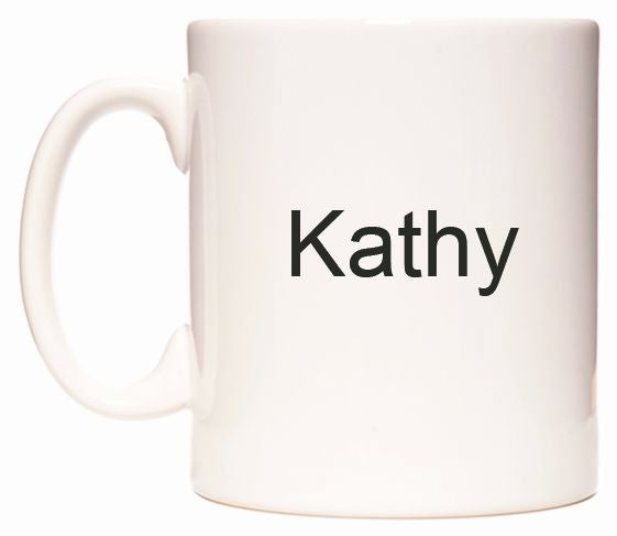 This mug features Kathy