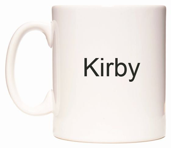 This mug features Kirby