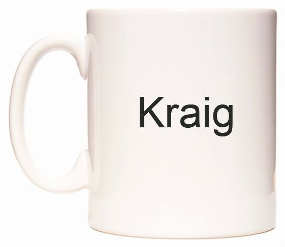 This mug features Kraig