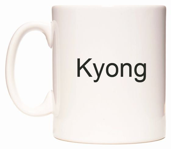 This mug features Kyong