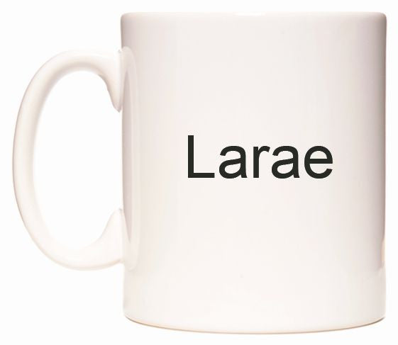 This mug features Larae