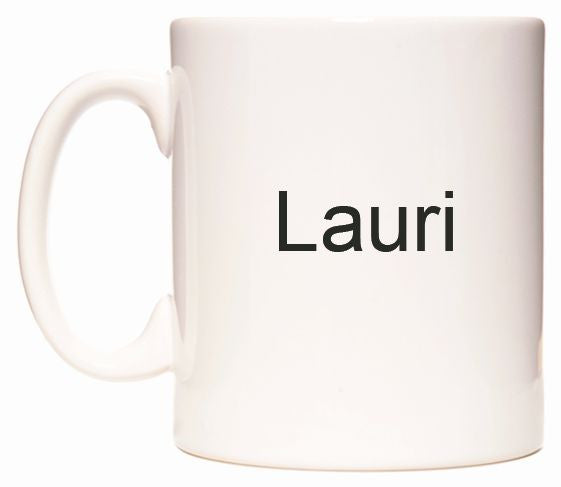 This mug features Lauri