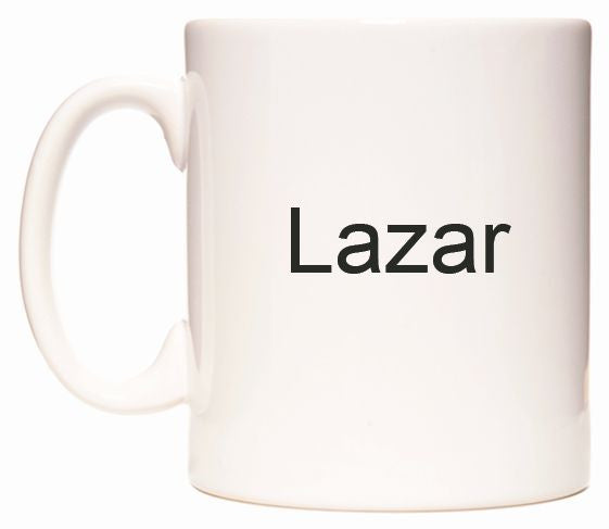 This mug features Lazar