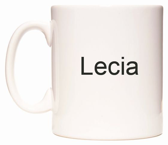 This mug features Lecia