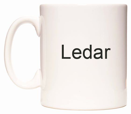 This mug features Ledar