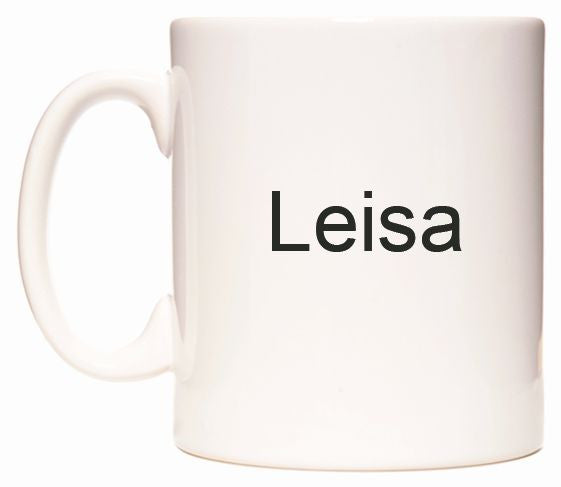 This mug features Leisa