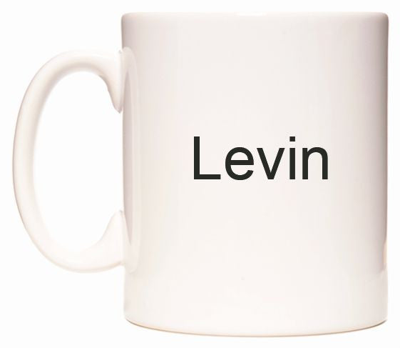 This mug features Levin