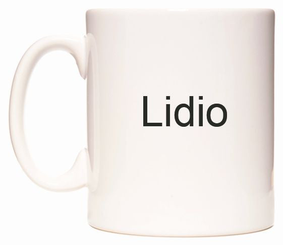 This mug features Lidio