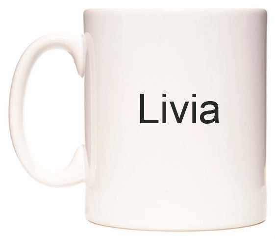 This mug features Livia