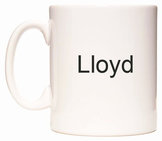 This mug features Lloyd