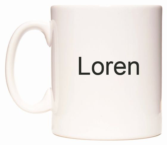 This mug features Loren