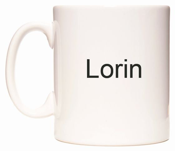 This mug features Lorin