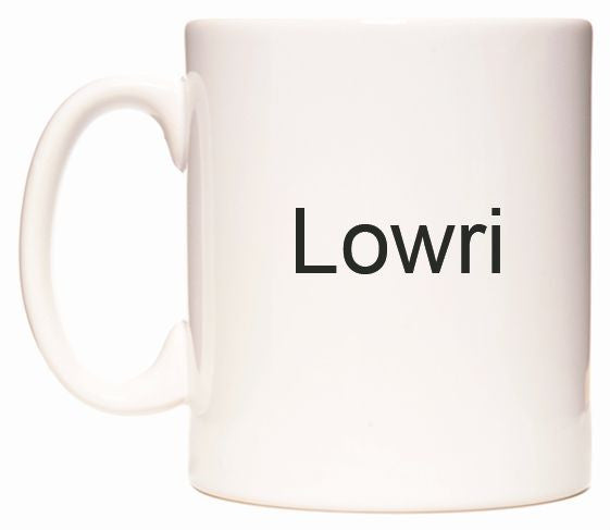 This mug features Lowri