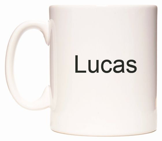 This mug features Lucas