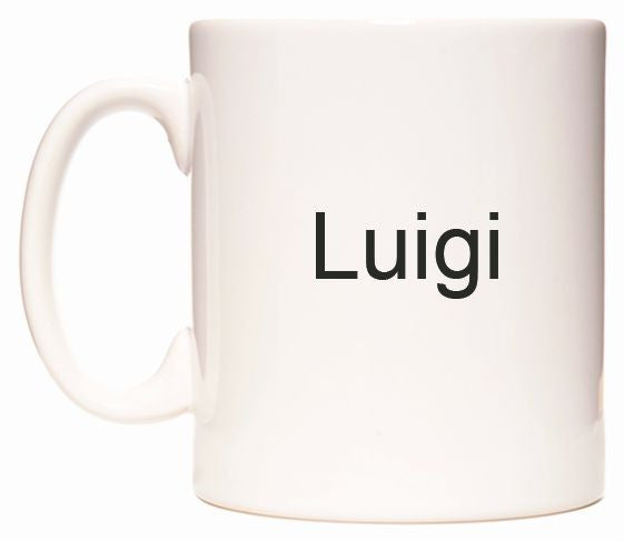 This mug features Luigi