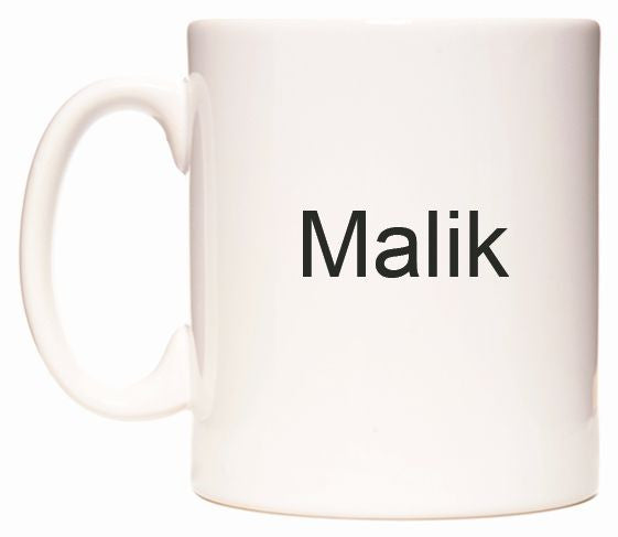 This mug features Malik