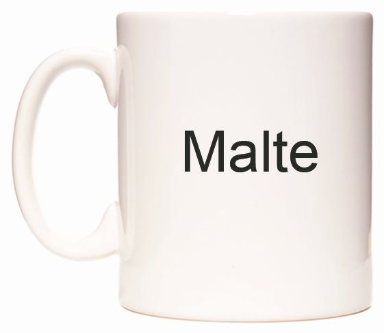 This mug features Malte