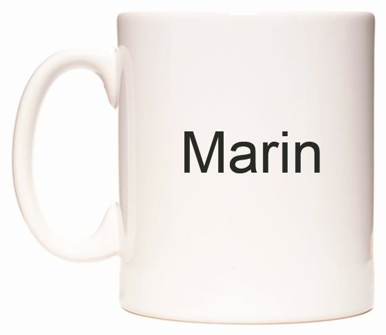 This mug features Marin