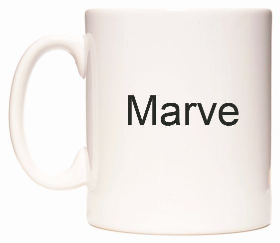 This mug features Marve