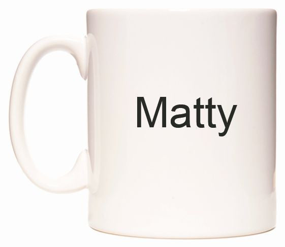This mug features Matty