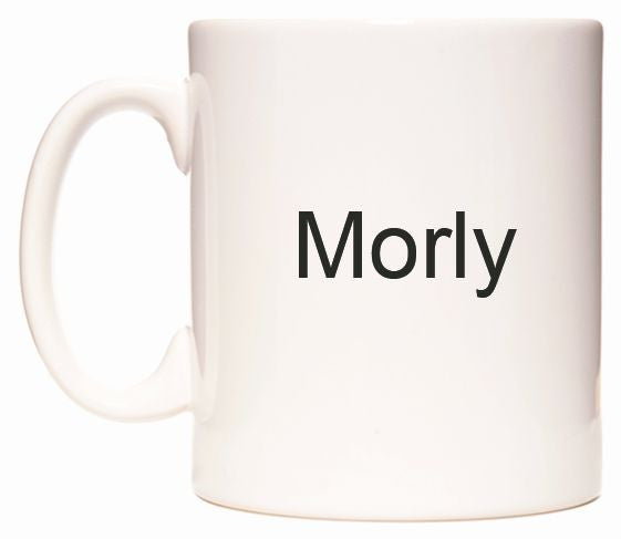 This mug features Morly