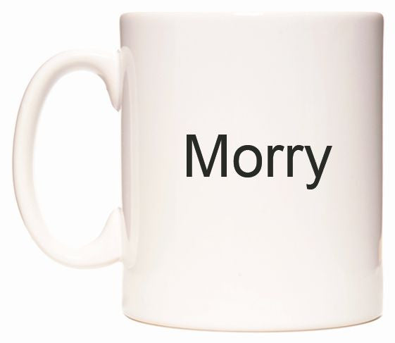 This mug features Morry