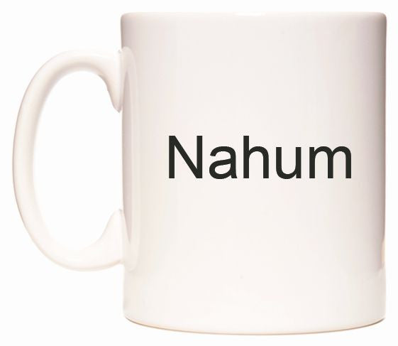 This mug features Nahum