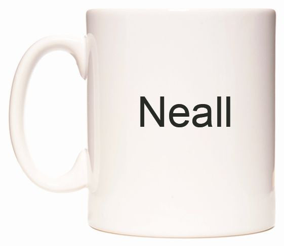 This mug features Neall