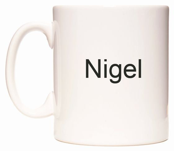 This mug features Nigel