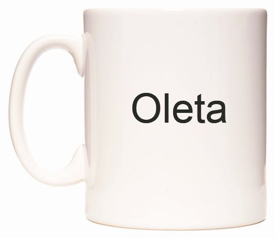 This mug features Oleta