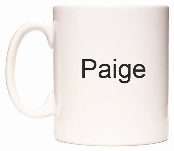 This mug features Paige