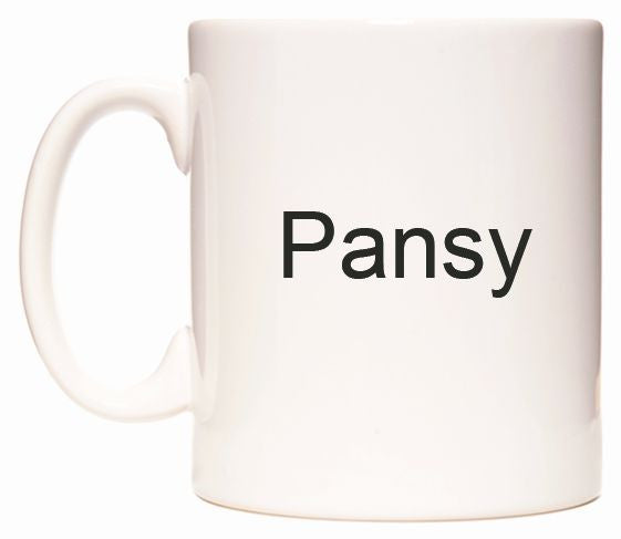 This mug features Pansy