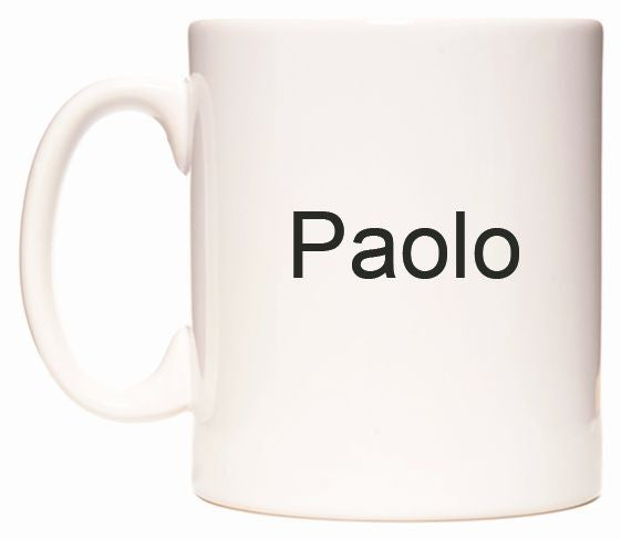 This mug features Paolo