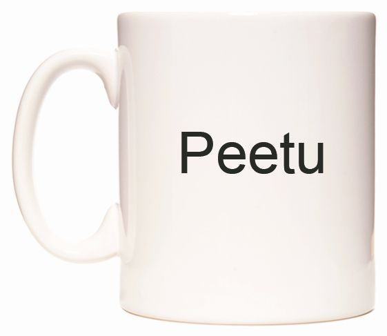 This mug features Peetu