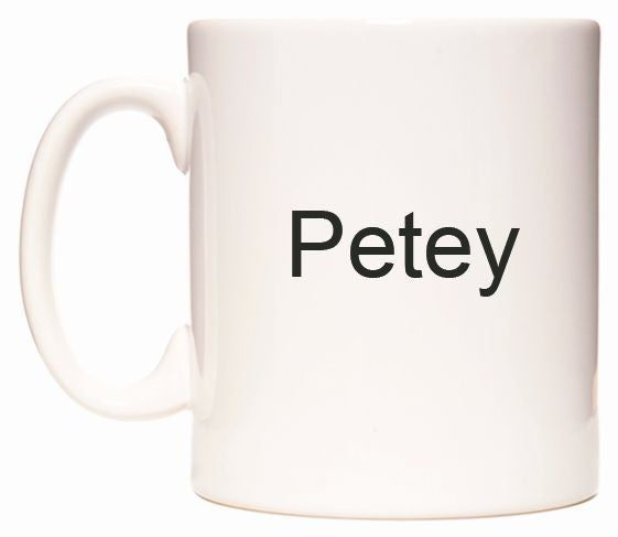 This mug features Petey